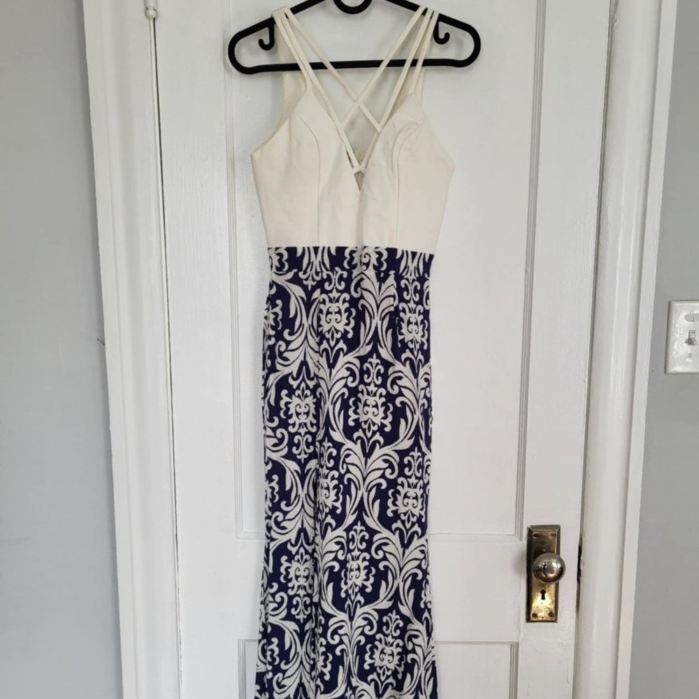 Angel Biba Blue and White Maxi Dress Australia 6 (US 2)